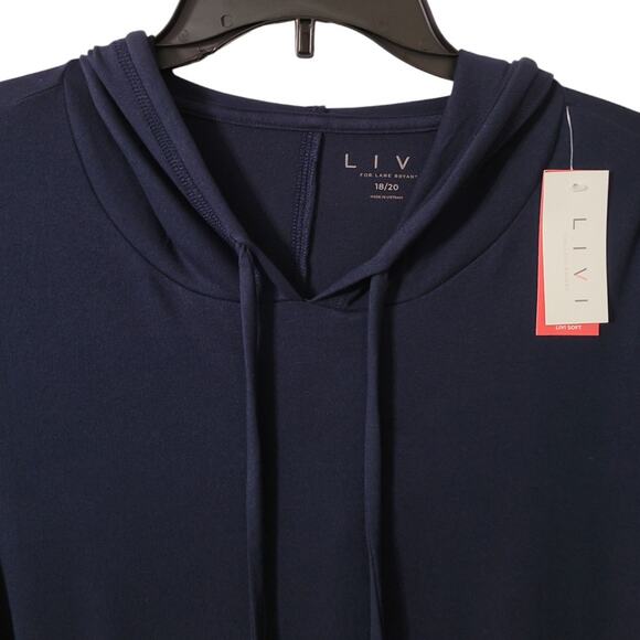 Lane Bryant LIVI Soft Hoodie Women's Plus 18/20 Maritime Blue - Irregular - Picture 3 of 7